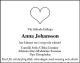 Annonstackkort för Anna Johanssons begravning