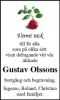 Annonstackkort för Gustav Olssons begravning
