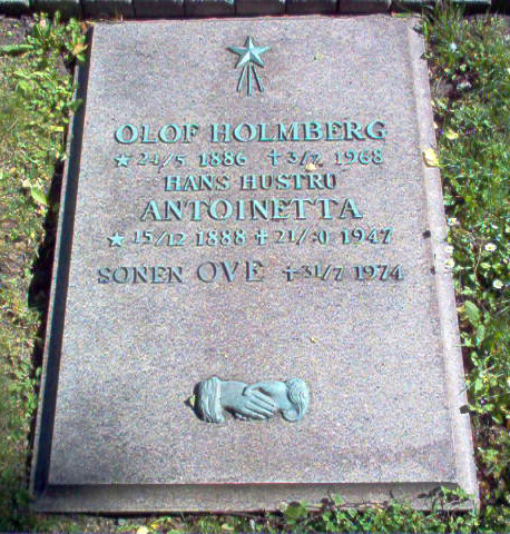 Familjen Olof Holmbergs gravsten