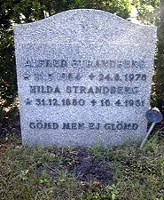 Alfred och Hilda Strandbergs gravsten