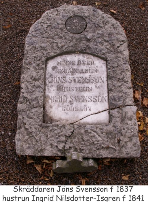 Jöns och Ingri Svenssons gravsten